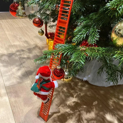 Oops.Santa climbing Santa musical ladder Christmas decoration