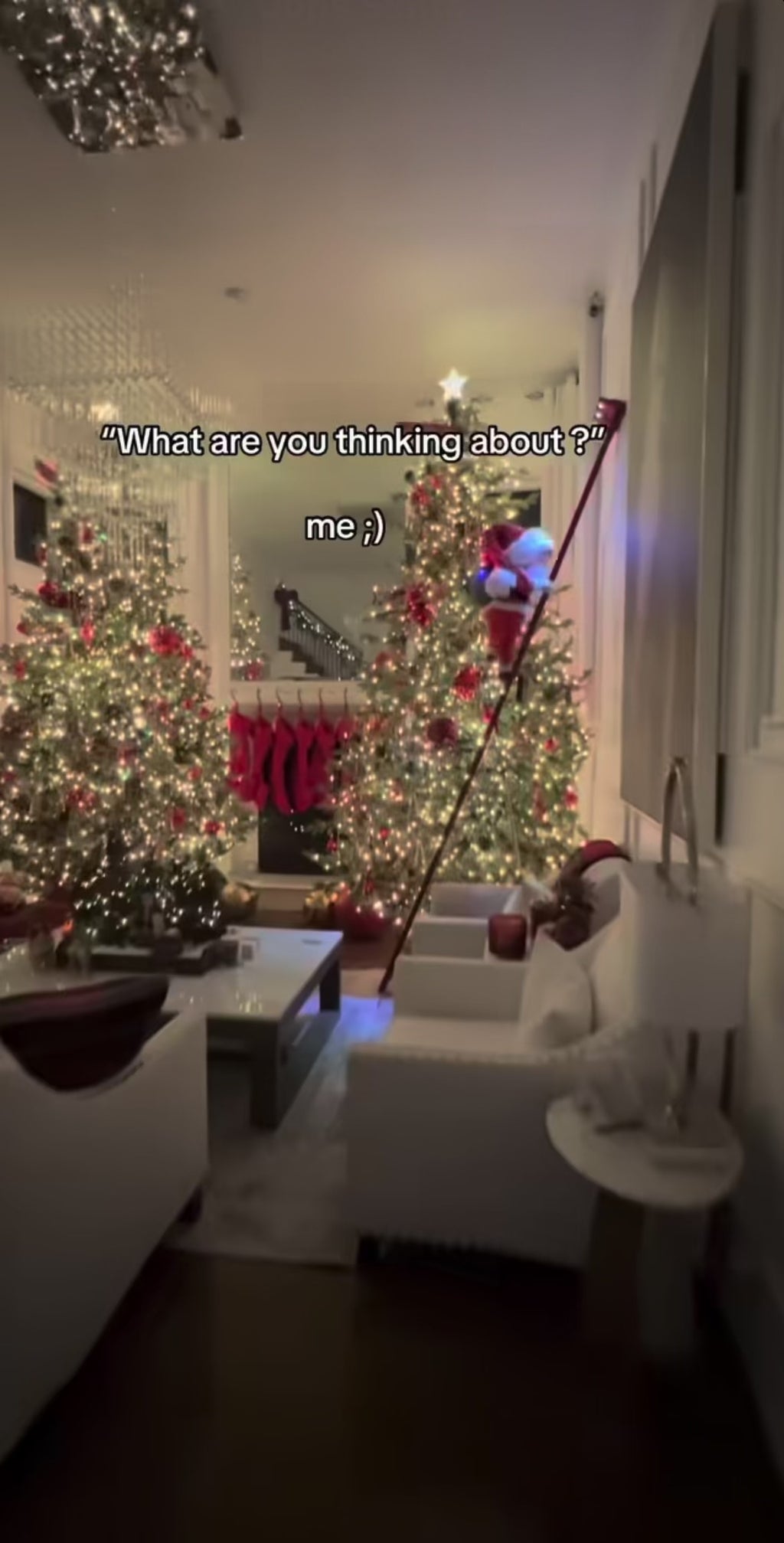 Oops.Santa™ Climbing Santa — Musical Ladder Christmas Decoration